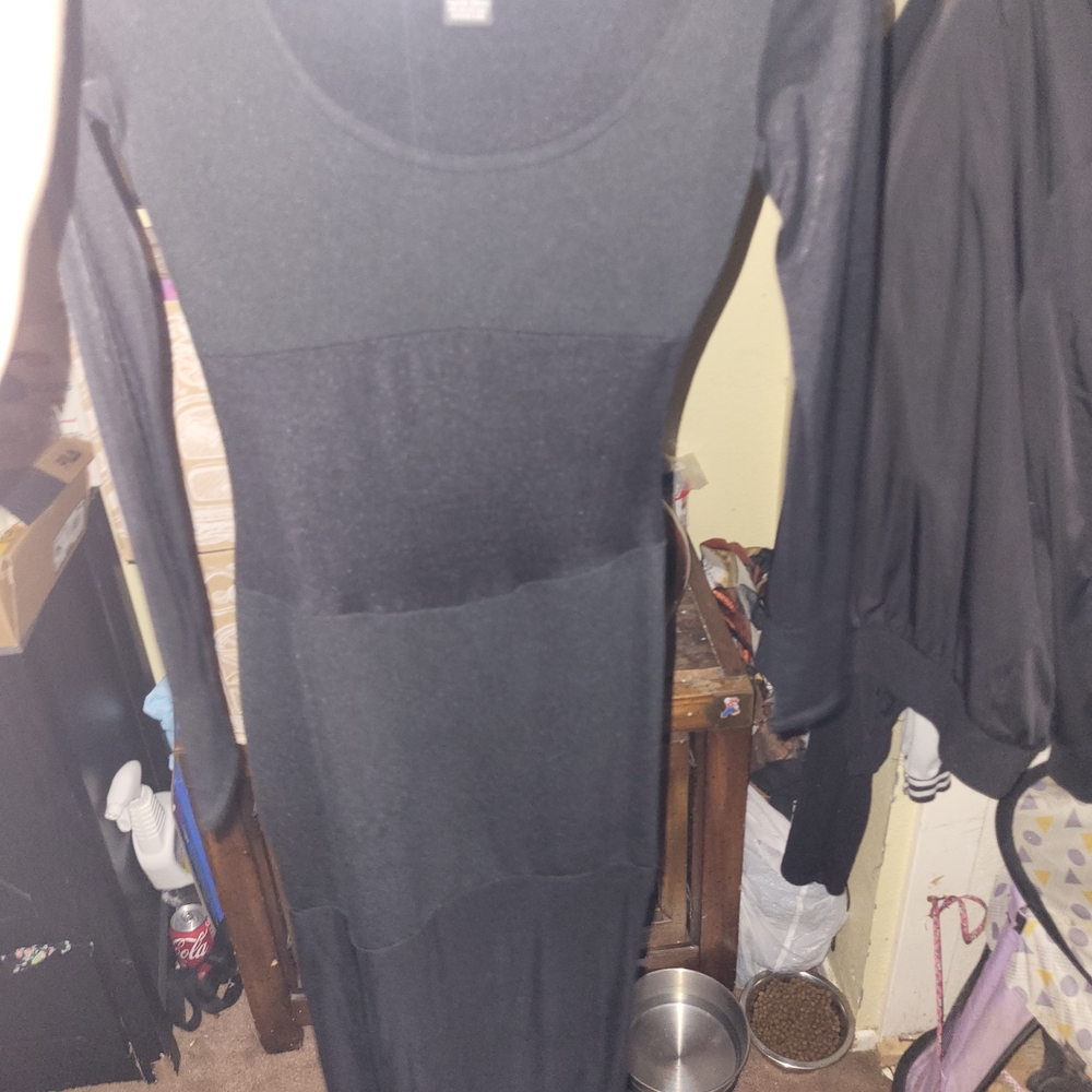 bebe Classic Black Long Sleeve Dress